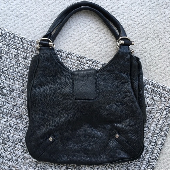 Banana Republic - Black Leather Shoulder Purse - Picture 3 of 4